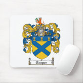 COOPER FAMILIE CREST - COOPER COAT OF ARMS MUISMAT (Met muis)