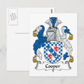 Cooper Family Crest Briefkaart (Voorkant / Achterkant)