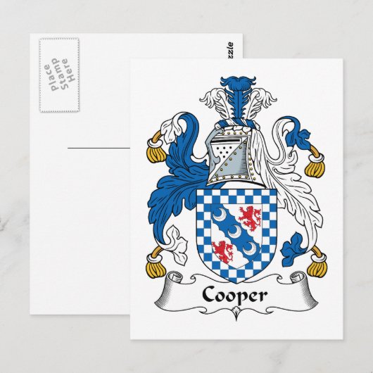 Cooper Family Crest Briefkaart (Voorkant / Achterkant)