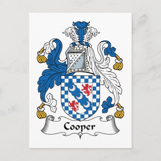 Cooper Family Crest Briefkaart (Voorkant)