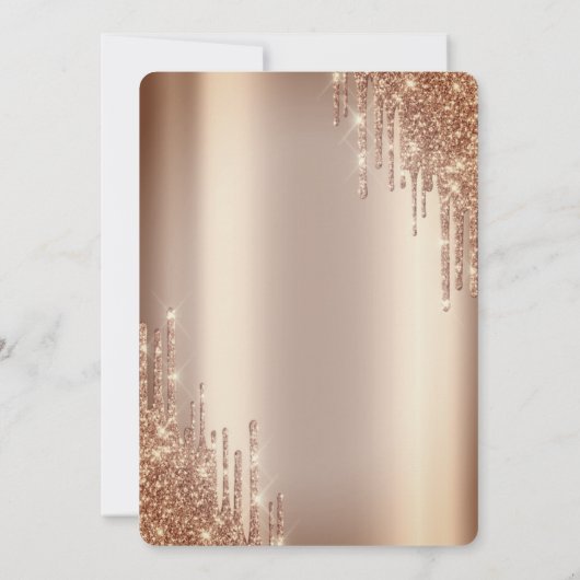 Cooper Glitter Drips 70e verjaardag Kaart (Achterkant)