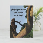 Cooper Hawk Well Wishes Kaart (Staand voorkant)