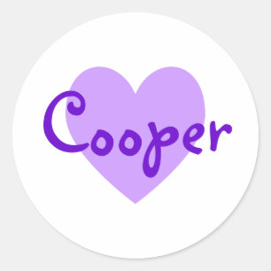 Cooper in Paars Ronde Sticker