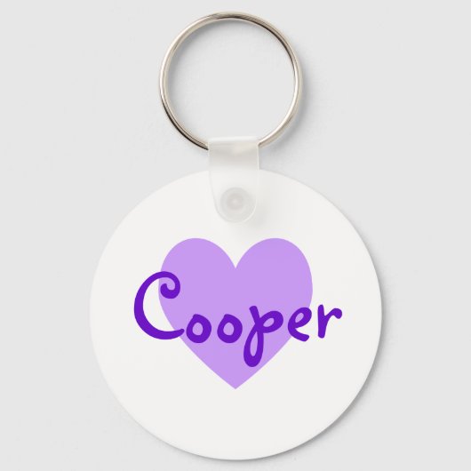 Cooper in Paars Sleutelhanger (Voorkant)