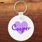 Cooper in Paars Sleutelhanger (Voorkant)