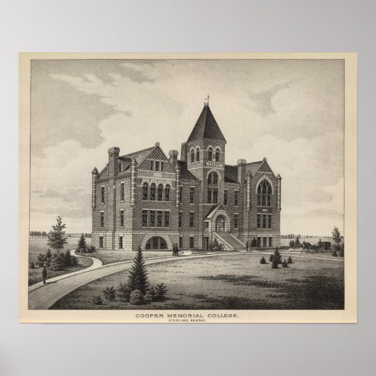 Cooper Memorial College, Sterling, Kansas Poster (Voorkant)