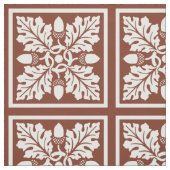 Cooper Red Acorn en Leaf Tegel Design Stof (Swatch)