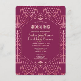 Cooper Roos Great Gatsby 1920s Rehearsal Dinner Kaart