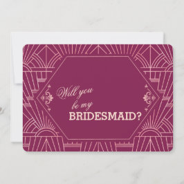 Cooper Roos Great Gatsby 1920s Wedding Bridesmaid Kaart