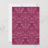 Cooper Rose Great Gatsby 1920 Save The Date Kaart (Achterkant)