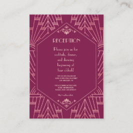 Cooper Rose Great Gatsby Jaren 20 Huwelijk Informatiekaartje