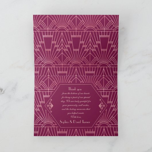 Cooper Rose Great Gatsby Trouwfeest jaren 20 Kaart (Binnen)