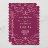 Cooper Rose Great Gatsby Trouwfeest jaren 20 Kaart (Voorkant / Achterkant)