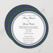 Cooper Scottish Wedding Round Invitation Kaart (Voorkant / Achterkant)