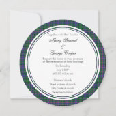 Cooper Scottish Wedding Round Invitation Kaart (Voorkant)