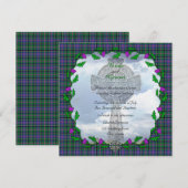 Cooper Scottish Wedding Square Invitation Kaart (Voorkant / Achterkant)