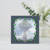 Cooper Scottish Wedding Square Invitation Kaart (Staand voorkant)