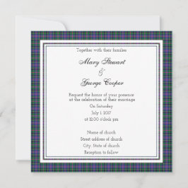 Cooper Scottish Wedding Square Invitation Kaart