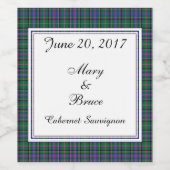 Cooper Scottish Wedding Wine Label Wijn Etiket (Enkel label)