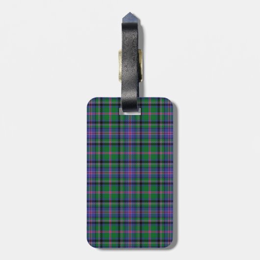 Cooper Tartan Pattern Bagagelabel (Achterkant verticaal)