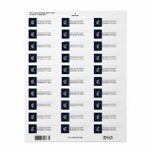 Cooper Tartan Pset Monogram Adresetiketten Etiket (Full Sheet)