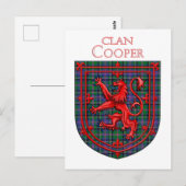 Cooper Tartan Scottish Play Lion Rampant Briefkaart (Voorkant / Achterkant)