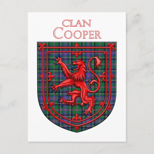Cooper Tartan Scottish Play Lion Rampant Briefkaart (Voorkant)