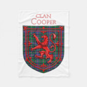 Cooper Tartan Scottish Play Lion Rampant Fleece Deken (Voorkant)
