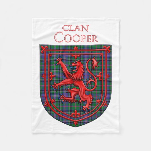 Cooper Tartan Scottish Play Lion Rampant Fleece Deken (Voorkant)
