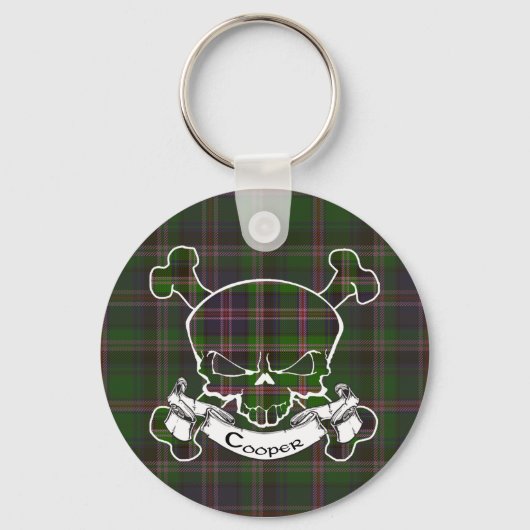 Cooper Tartan Skull Keyring Sleutelhanger (Voorkant)