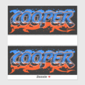 Cooper Vorname Name Graffiti Aufkleber Sticker (Vel)