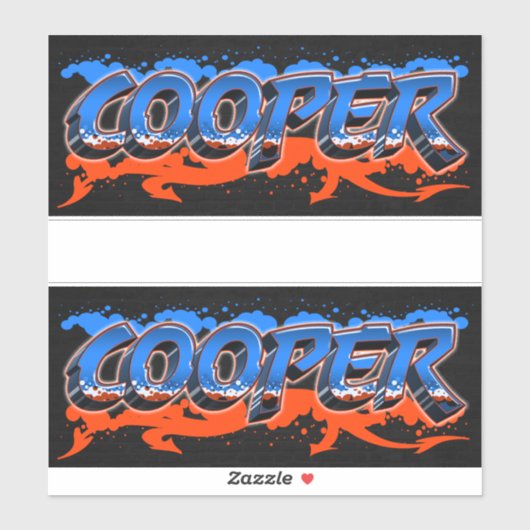 Cooper Vorname Name Graffiti Aufkleber Sticker (Vel)
