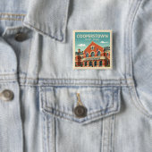 coöperatieve vennootschap New York Vierkante Button 5,1 Cm (In situ)
