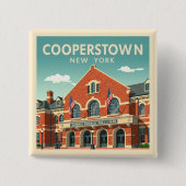 coöperatieve vennootschap New York Vierkante Button 5,1 Cm (Voorkant)