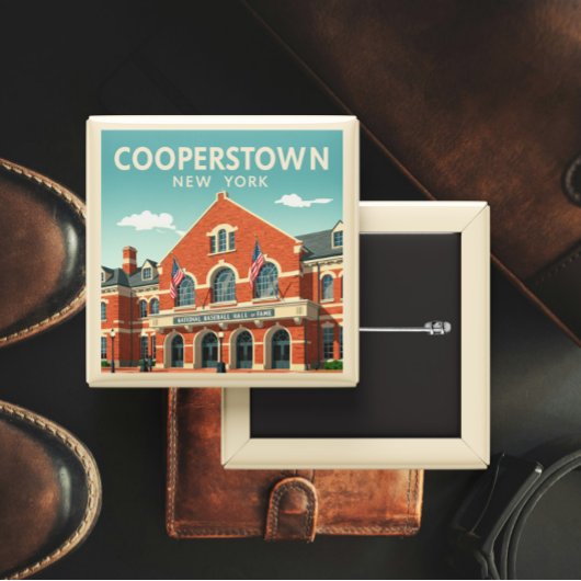 coöperatieve vennootschap New York Vierkante Button 5,1 Cm