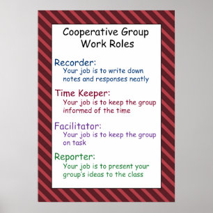 Cooperative Group Work Rules Poster