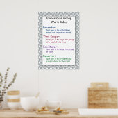 Cooperative Group Work Rules Poster (Keuken)