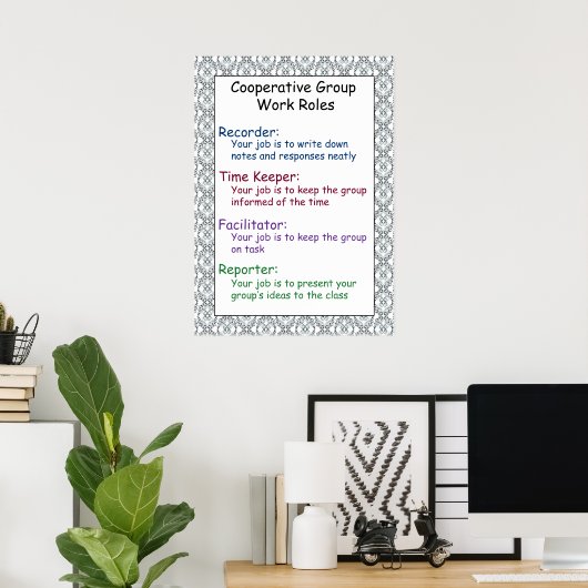Cooperative Group Work Rules Poster (Thuiskantoor)