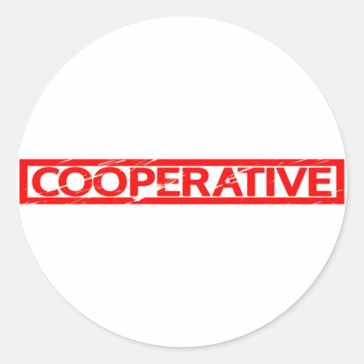 Cooperative Stamp Ronde Sticker (Voorkant)