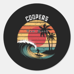 Coopers Beach New York Strand Surfen Ronde Sticker