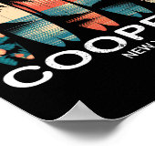 Coopers Beach New York Surfplank Surfen Retro _2  Poster (Hoek)
