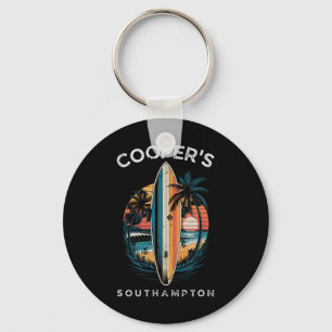 Cooper's Beach Southampton Mannen Vrouwen Surfen Sleutelhanger