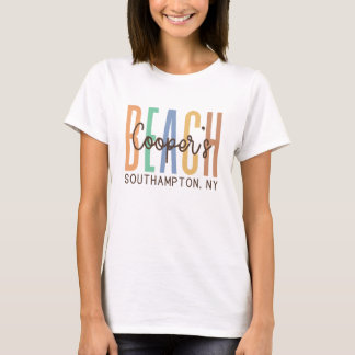 Cooper's Beach Southampton NY (Zand) T-shirt