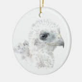 Coopers Hawk Chick Keramisch Ornament (Links)