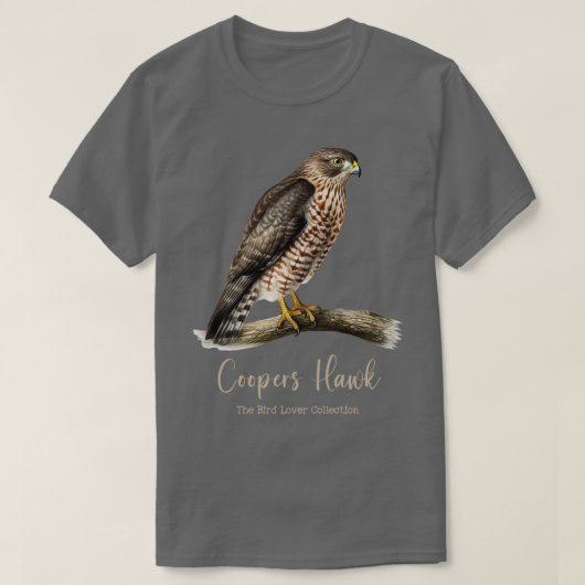 Coopers Hawk De Vogelliefhebber Collectie TShirt 1 (Design voorkant)