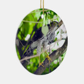 "Coopers Hawk in the Grapevine" Keramisch Ornament (Rechts)