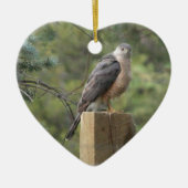 Cooper's Hawk Keramisch Ornament (Voorkant)