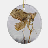 Coopers Hawk Keramisch Ornament (Links)
