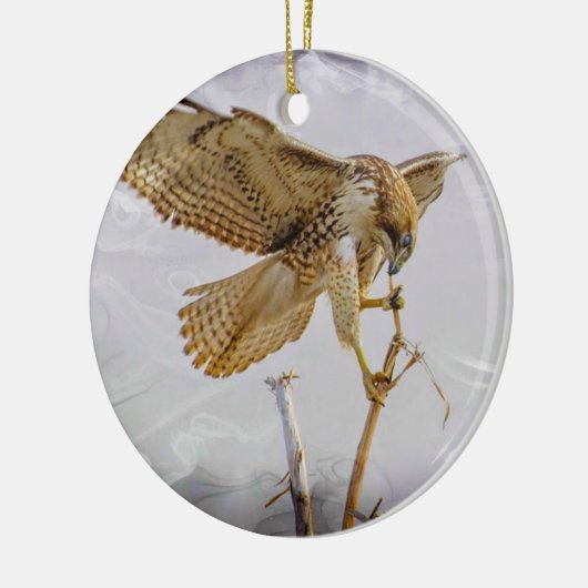 Coopers Hawk Keramisch Ornament (Links)