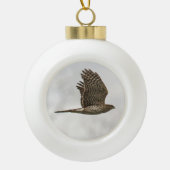 Cooper's Hawk Keramische Bal Ornament (Voorkant)